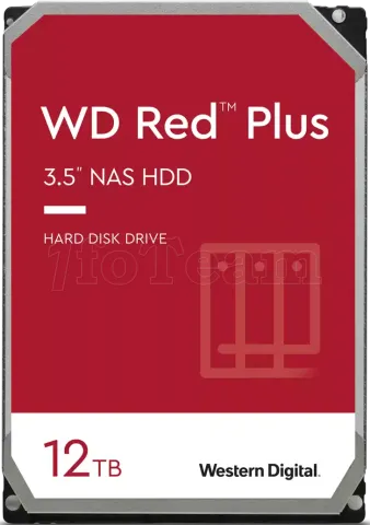 Photo de Disque Dur 3,5" Western Digital Red Plus 12To  - S-ATA 3,5"