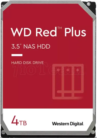 Photo de Disque Dur 3,5" Western Digital Red Plus 4To 128Mo - S-ATA 3,5"