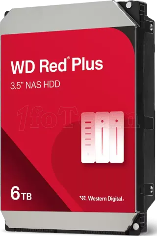 Photo de Disque Dur 3,5" Western Digital Red Plus 6To 256Mo - S-ATA 3,5"