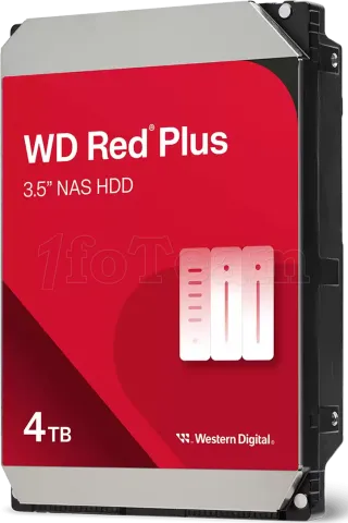 Photo de Disque Dur 3,5" Western Digital Red Plus NAS 4To 128Mo - S-ATA 3,5"
