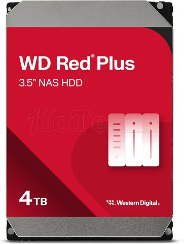 Photo de Disque Dur 3,5" Western Digital Red Plus NAS 4To 128Mo - S-ATA 3,5"