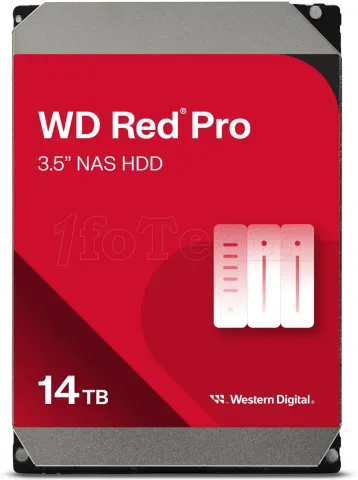Photo de Disque Dur 3,5" Western Digital Red Pro NAS 14To 512Mo - S-ATA
