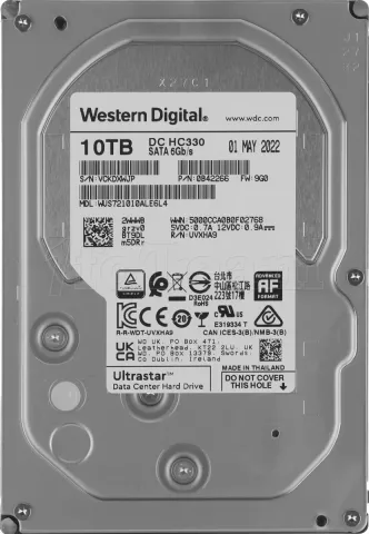 Photo de Disque Dur 3,5" Western Digital Ultrastar DC HC330 10To  - S-ATA