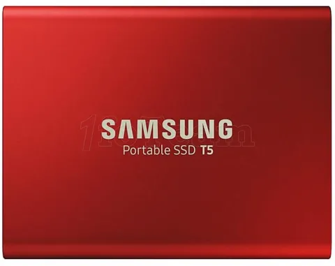 Photo de Disque dur externe Samsung SSD portable T5 1To  (MU-PA1T0R/EU) USB 3.0 - 2,5" (Rouge)