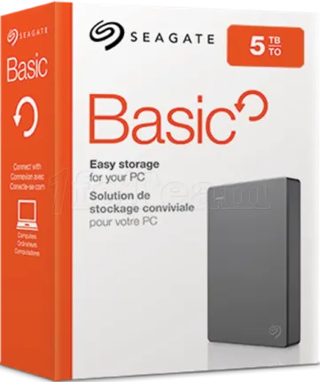 Photo de Disque Dur externe Seagate Basic - 5To  (Gris)