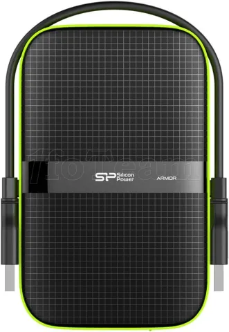 Photo de Disque dur externe Silicon Power Armor A60 - 2To (Noir/Vert)