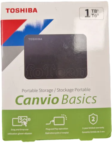 Photo de Disque Dur externe Toshiba Canvio Basics - 1To  (Noir) - SN X2EDT0AETV7H - ID 191264