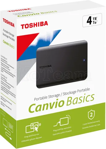 Photo de Disque Dur externe Toshiba Canvio Basics 2022 - 4To  (Noir)