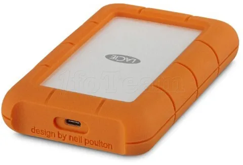 Photo de Disque Dur externe USB 3.1 LaCie Rugged Mini - 5To  (Orange/Gris)