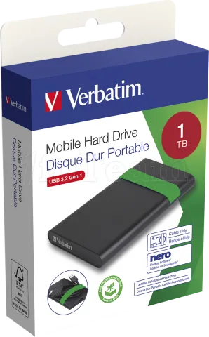 Photo de Disque Dur externe Verbatim Certifié et Reconditionné à neuf - 1To (Noir)