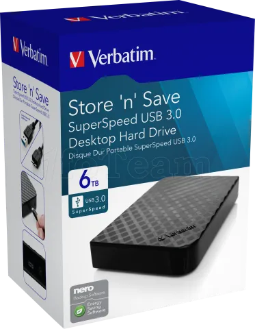 Photo de Disque Dur externe Verbatim Store'N'Save - 6To  (Noir)