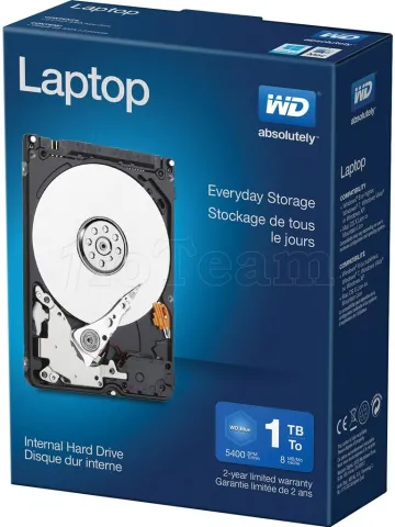 Photo de Disque Dur Western Digital 1To  Laptop Mainstream (WDBMYH0010BNC) (Version Boîte)