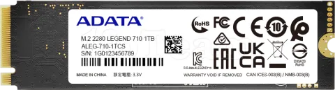 Photo de Disque SSD Adata Legend 710 1To  - M.2 NVMe Type 2280