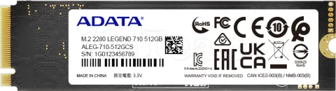 Photo de Disque SSD Adata Legend 710 512Go - M.2 NVMe Type 2280