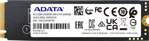 Photo de Disque SSD Adata Legend 850 Lite 2To  - M.2 NVMe Type 2280