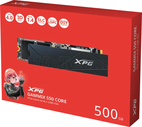 Photo de Disque SSD Adata XPG Gammix S50 Core 500Go - M.2 NVMe Type 2280
