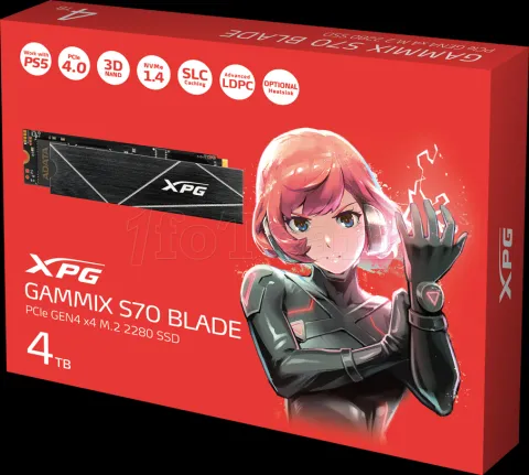 Photo de Disque SSD Adata XPG Gammix S70 Blade 4To  - M.2 NVMe Type 2280