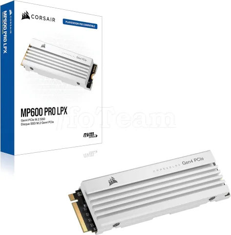 Photo de Disque SSD Corsair MP600 Pro LPX 2To  - NVMe M.2 Type 2280 (Blanc)