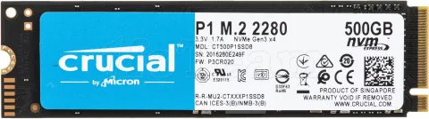 Photo de Disque SSD Crucial P1 2To  - M.2 NVMe Type 2280