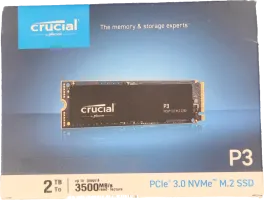 Photo de Disque SSD Crucial P3 2To  - NVMe M.2 Type 2280 - SN 2325E6E670A9 - ID 197203