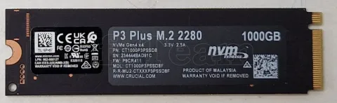 Photo de Disque SSD Crucial P3 Plus 1To  - NVMe M.2 Type 2280 - SN 234444BAD91C - ID 201246