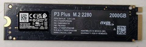 Photo de Disque SSD Crucial P3 Plus 2To  - NVMe M.2 Type 2280 - SN 2349E886D735 - ID 203670