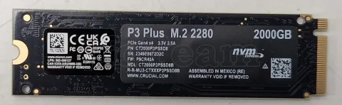 Photo de Disque SSD Crucial P3 Plus 2To  - NVMe M.2 Type 2280 - SN 2349E8872D2C - ID 203669