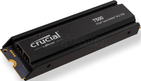 Photo de Disque SSD Crucial T500 2To  avec dissipateur - NVMe M.2 Type 2280