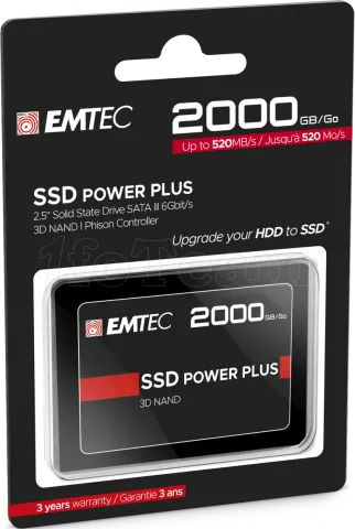 Photo de Disque SSD Emtec X150 Power Plus 2To  - S-ATA 2,5"