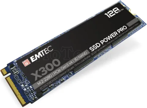 Photo de Disque SSD Emtec X300 Power Pro 128Go - NVMe M.2 Type 2280