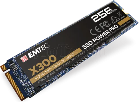 Photo de Disque SSD Emtec X300 Power Pro 256Go - NVMe M.2 Type 2280