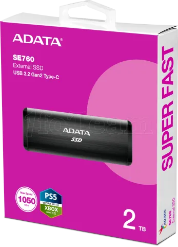 Photo de Disque SSD externe Adata SE760 - 2To  (Noir)