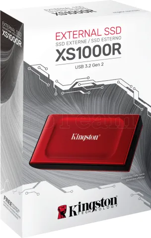 Photo de Disque SSD externe Kingston XS1000 - 1To (Rouge)