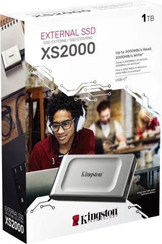 Photo de Disque SSD externe Kingston XS2000 - 1To (Argent)