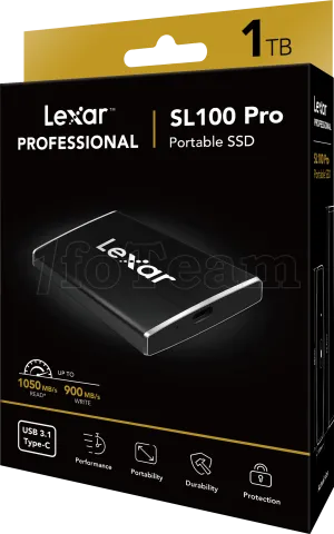 Photo de Disque SSD externe Lexar SL100 Pro - 1To  (Noir)