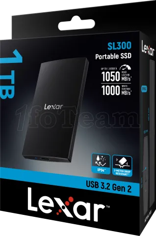 Photo de Disque SSD externe Lexar SL300 - 1To (Noir)