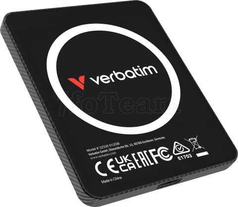 Photo de Disque SSD externe magnétique Verbatim SnapBack Ultra Slim - 512Go (Noir)