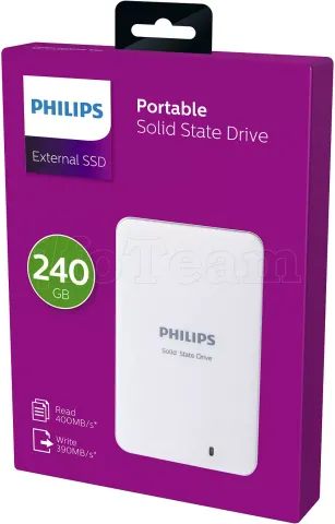 Photo de Disque SSD externe Philips - 240Go (Blanc)