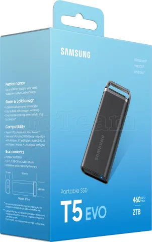 Photo de Disque SSD externe Samsung T5 Evo - 2To (Noir)