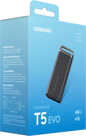 Photo de Disque SSD externe Samsung T5 Evo - 4To (Noir)