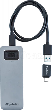 Photo de Disque SSD externe sécurisé Verbatim Executive - 512Go (Gris)