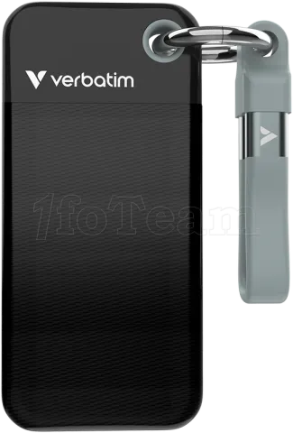 Photo de Disque SSD externe Verbatim Pocket - 128Go (Noir/Gris)