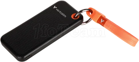Photo de Disque SSD externe Verbatim Pocket - 128Go (Noir/Orange)