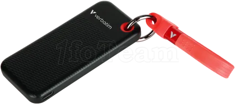 Photo de Disque SSD externe Verbatim Pocket - 128Go (Noir/Rouge)