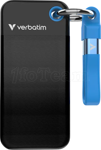 Photo de Disque SSD externe Verbatim Pocket - 512Go (Noir/Bleu)