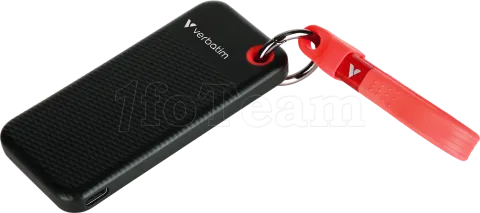 Photo de Disque SSD externe Verbatim Pocket - 512Go (Noir/Rouge)