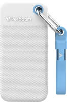 Photo de Disque SSD externe Verbatim Pocket Couleur - 2To (Blanc/Bleu)