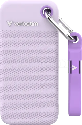 Photo de Disque SSD externe Verbatim Pocket SSD Couleur - 1To (Blanc/Violet)