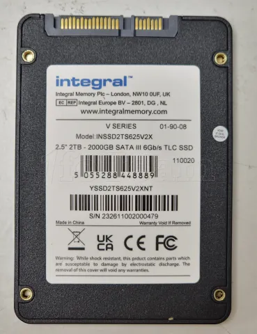 Photo de Disque SSD Integral V-Series V2 2To  - S-ATA 2,5" - SN 232611002000479 - ID 203755