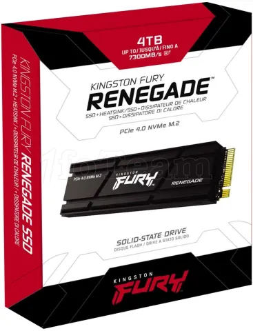 Photo de Disque SSD Kingston Fury Renegade 4To  avec dissipateur - NVMe M.2 Type 2280